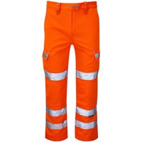 PULSAR PROTECT PR336LDS Women’s Orange Hi-Vis Cargo Trousers with Kneepad Pockets 26T