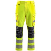 Arco Men’s Yellow Hi-Vis Cargo Trousers with Kneepad Pockets 42S