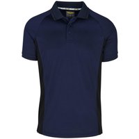 Trojan Contrast NavyBlack Antibacterial Wicking Polo Shirt M ARC09146
