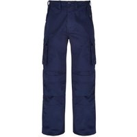 TROJAN Men’s Navy Cargo Trousers with Kneepad Pockets 32T