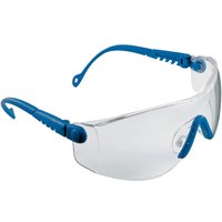 North OP-TEMA Safety Glasses, Abrasion Resistant, Clear, Blue Polycarbonate Lens, Nylon