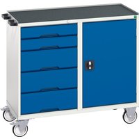 Bott Verso Five-Drawer/One-Cupboard Maintenance Trolley with Tray Top