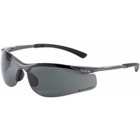 Bolle Safety CONTOUR Safety Glasses, Anti-Fog Coating, Anti-Scratch, Smoked, Black, Grey Polycarbonate Lens, Nylon
