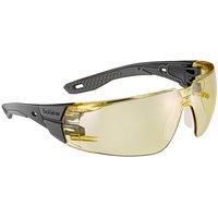 Bolle Safety RUSH Plus 2.0 Safety Goggles, Scratch Resistant, Amber, Amber Polycarbonate Lens, Polycarbonate