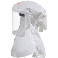 3M S-533L White Polyurethane Protective Hood, Resistant to Liquid Splash, Dust Resistant M