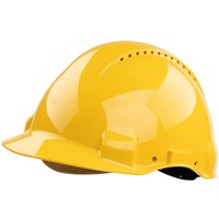 3M G3000D Yellow Vented Short-Peak Slip-Ratchet Safety Helmet