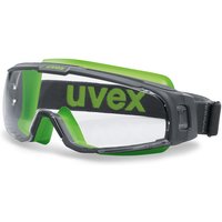 uvex 9308245 U-Sonic Safety Glasses Black/Green Ergonomic Low Pressure