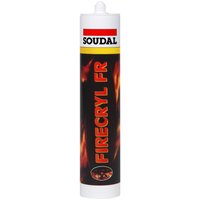 Soudal 310ml Firecryl Fire Resistant Sealant - White