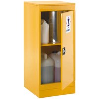 Link 51 Yellow One-Shelf Hazardous-Substance Cabinet 477mm x 505mm x 1070mm