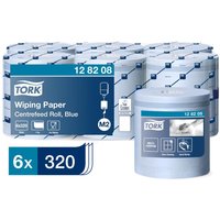 Tork M2 Centrefeed Wiping Paper Blue Roll 320m (Case of 6)
