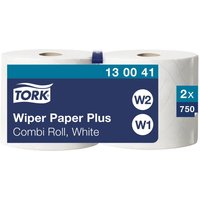 Tork Wiping Paper Plus Roll Paper Towel, 255 m x 235 mm, 2 Ply, 750 Sheets