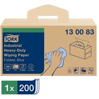 Tork W7 Blue Folded Industrial Heavy-Duty Paper Towels in Handy-Box