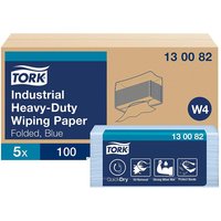 Tork W4 Blue Industrial Heavy-Duty Wiping Paper Towel Pack (Case of 5)