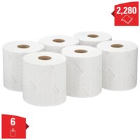 WYPALL (7303) L20 General Clean Wiping Paper Roll White Centrefeed Cleaning Wipes, 2 Ply, 300 Sheets Dry Industrial