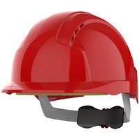 JSP EvoLite Red Vented Wheel-Ratchet Safety Helmet ARC13033