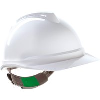 MSA V-Gard 500 White Unvented Push-Key Safety Helmet