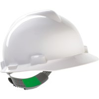 MSA V-Gard White Unvented Push-Key Safety Helmet ARC00100