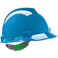 MSA V-Gard Blue Unvented Push-Key Safety Helmet