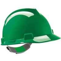 MSA V-Gard Green Unvented Push-Key Safety Helmet