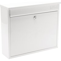 Sterling Elegance White Galvanised-Steel Wall-Mounted Post Box