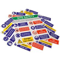 Build Your Own Site Safety Composite Sign, Non-Adhesive Rigid 1mm PVC