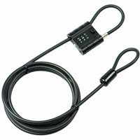 Burg Wächter 39610 Snap+Lock Steel Cable Lock Black Adjustable Com...