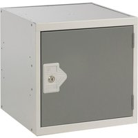 Link 51 Grey Metal Cube Locker 300mm x 300mm x 300mm
