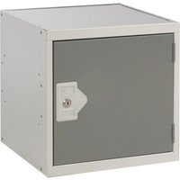 Link 51 Grey Metal Cube Locker 380mm x 380mm x 380mm