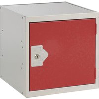 Link 51 Red Metal Cube Locker 380mm x 380mm x 380mm