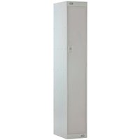Link 51 One-Tier Grey Metal Locker 300mm x 300mm x 1800mm