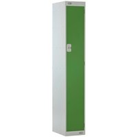 Link 51 One-Tier Green Metal Locker 300mm x 300mm x 1800mm