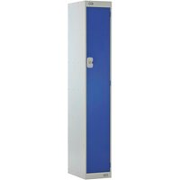 Link 51 One-Tier Dark Blue Metal Locker 300mm x 300mm x 1800mm
