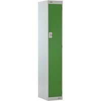 Link 51 One-Tier Green Metal Locker 450mm x 450mm x 1800mm