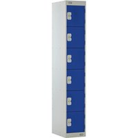Link 51 Six-Tier Dark Blue Metal Locker 300mm x 300mm x 1800mm