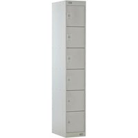 Link 51 Six-Tier Grey Metal Locker 300mm x 450mm x 1800mm
