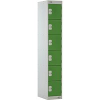 Link 51 Six-Tier Green Metal Locker 300mm x 450mm x 1800mm