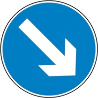 Classic Roll-Up Down/Right Arrow Road Sign 600mm