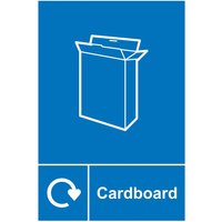 Cardboard Recycling Sign, Self-Adhesive Vinyl 150mm x 200mm 18144
