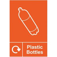 Self-Adhesive Vinyl "Plastic Bottle" Recycling Sign 150mm x 200mm