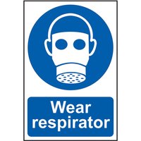 Self-Adhesive PVC "Wear Respirator" Sign 200mm x 300mm
