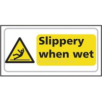 Taktyle Self-Adhesive "Slippery When Wet" Braille Sign 300mm x 150mm