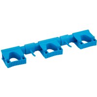 Vikan Hygienic Hi-Flex Blue Wall Bracket with Three Hangers and Two Hooks
