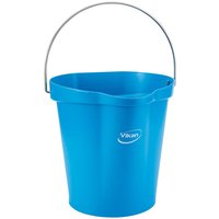 Vikan 12L Polypropylene, Stainless Steel Blue Bucket with Handle