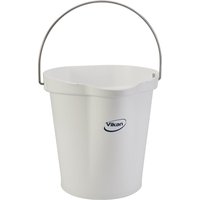 Vikan 12L Stainless Steel, Polypropylene White Bucket with Handle
