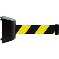 Tensabarrier Magnetic Retractable Barrier Wall Unit with Yellow/Black Belt