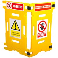 Addgards Yellow Safety Barrier, Folding Barrier