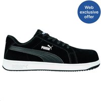 Puma Iconic Black Suede S1PL Safety Trainers 9 43 ARC10902