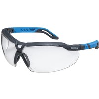 uvex i-5 Safety Glasses, Fog Resistant, Scratch Resistant, Anti-Mist, Grey, Anthracite, Lime Polycarbonate Lens, Plastic
