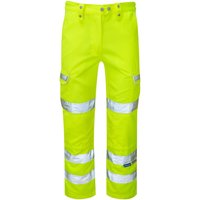 PULSAR PROTECT P346LDS Women’s Yellow Hi-Vis Cargo Trousers with Kneepad Pockets 16R