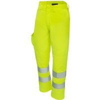 ProGARM 7418 Men’s Yellow Hi-Vis Arc-Flash Trousers with Kneepad Pockets 30S